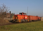Am 22.11.07 fährt Lok 28 der Stahlwerke Bremen (Arcelor Mittal), in der Hüttenstraße